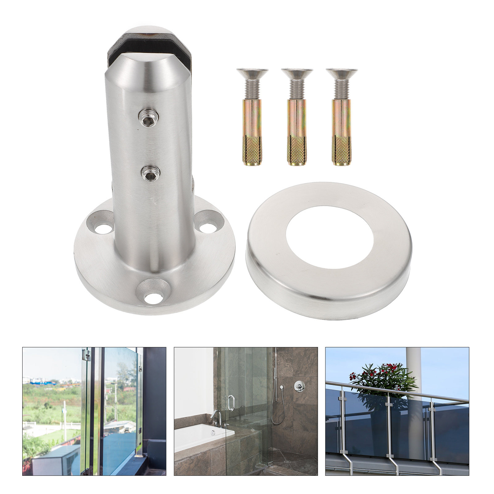 Stainless Steel Balustrade Post Practical Glass Panel Post Sturdy Fencing Clamp