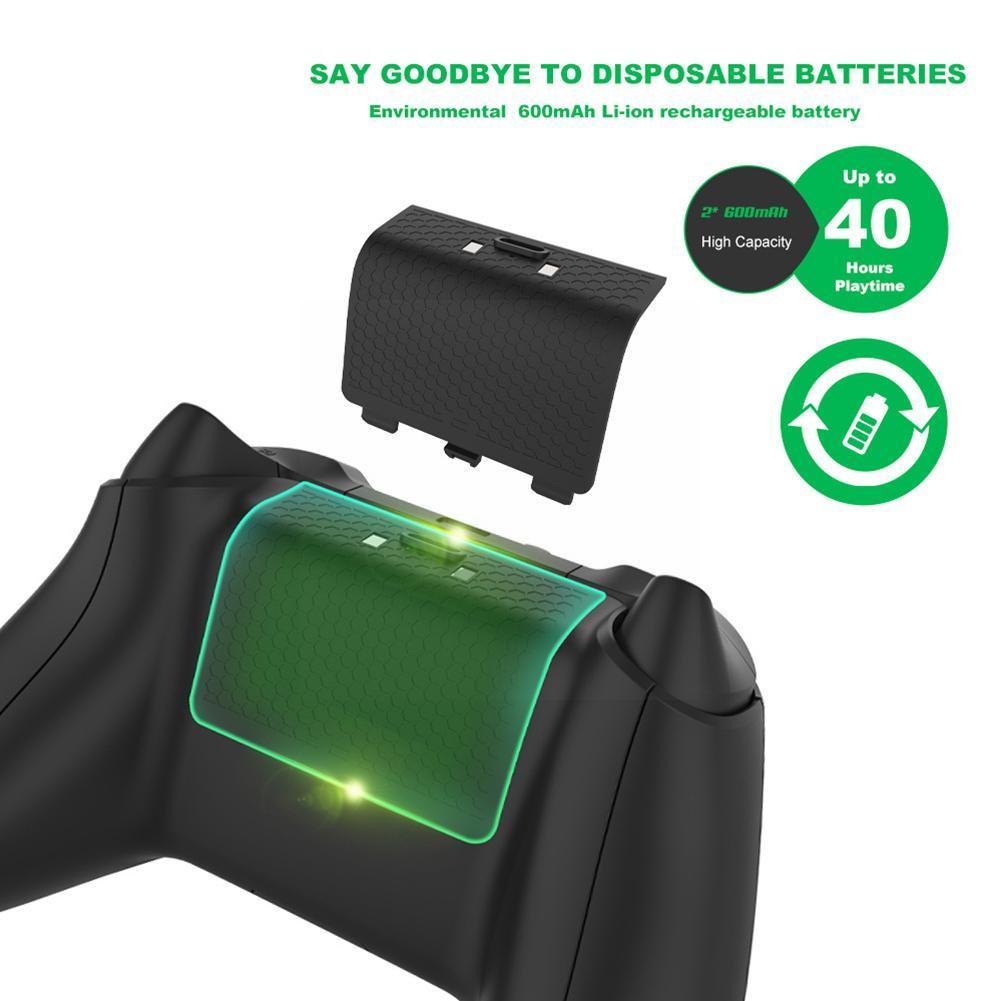 Fast Charger for Xbox Series X Handle Controller Dual Type C Charging Dock Charger With 2 Rechargeable Batteries H9D3