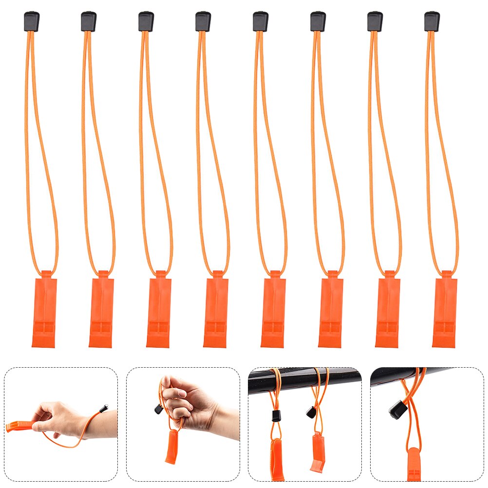 6Pcs Buiten Fluitje Voor Zoeken Helpen Fluitje Plastic Fluitje: Orange 1