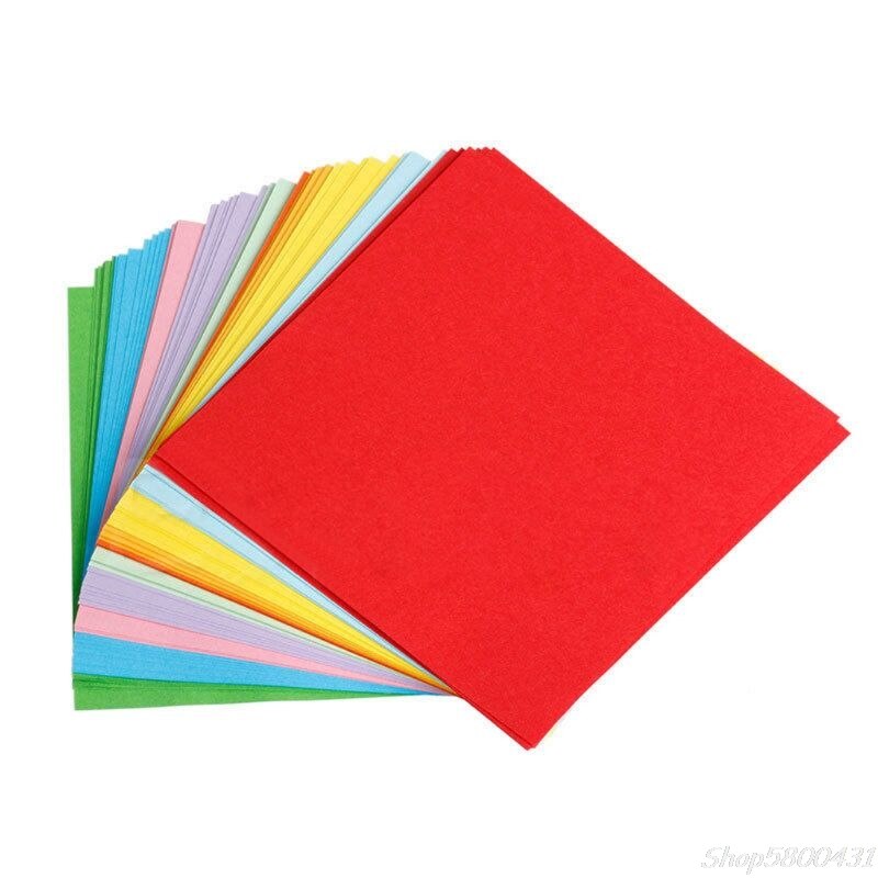 1Pack Square Folding Wish Paper Colorful Double Sided Sheets Origami Crane Craft O21 20