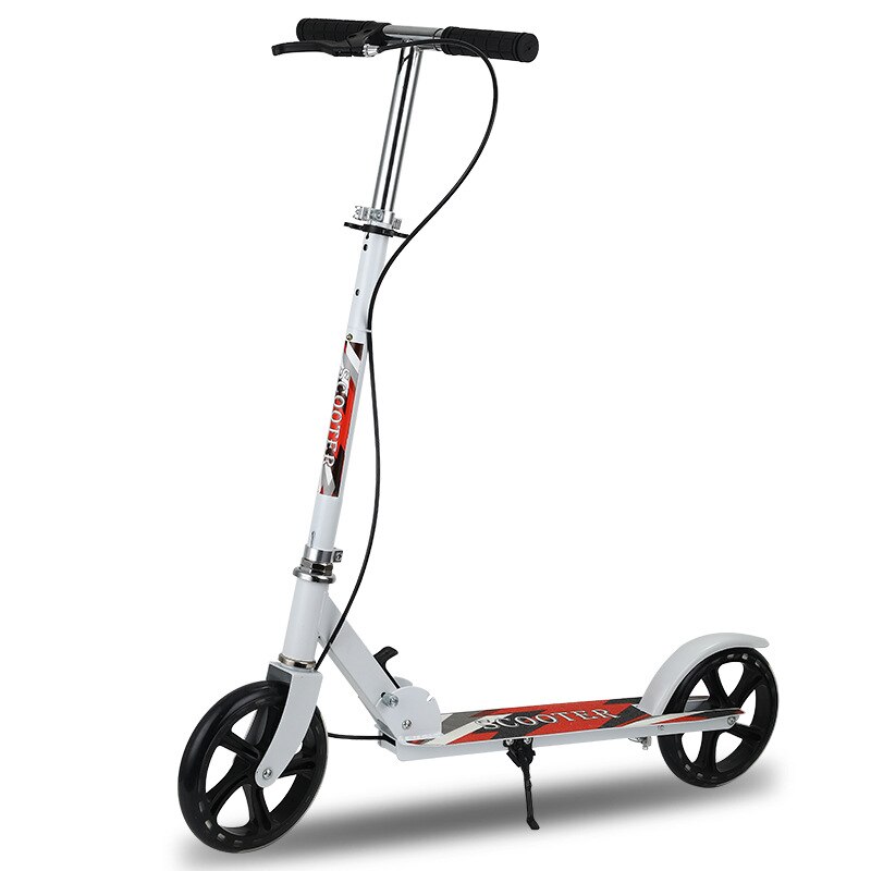 Adult Handbrake Scooter Children and Teenagers Work Bull Wheel Two-Wheel Foldable City Campus Scooter