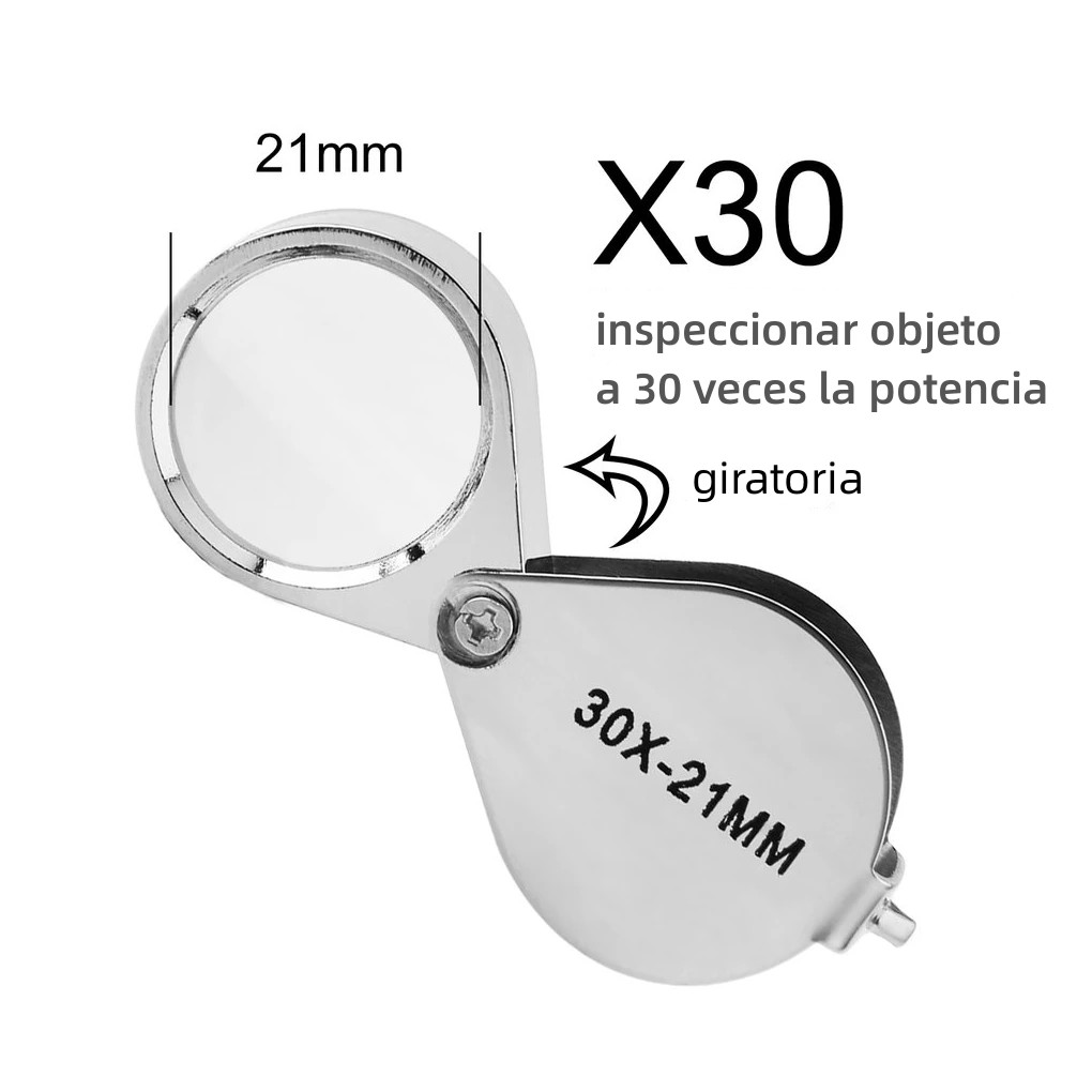 Lupa de joyería de diamante 10x-30x, herramienta de lupa de ojo, equipos de lupa, joyería de triplete
