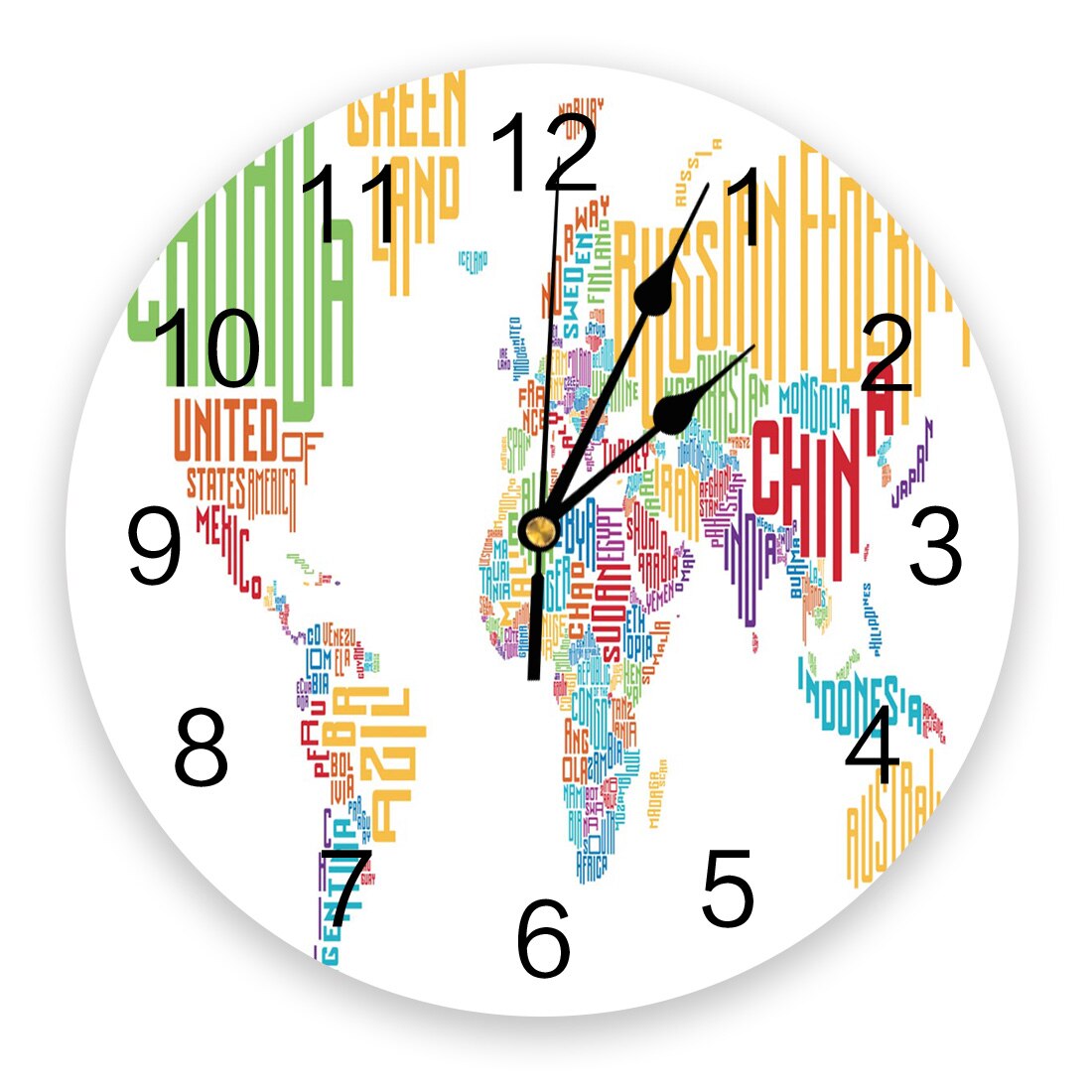 Karte Irland Jahrgang Stil Dublin Atlas Wanduhr Wohnzimmer Schlafzimmer Zauberstab Uhr Stumm Karikatur Wanduhr Hause Dekoration: LEX09311CKAZ1