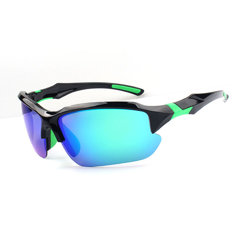High-definition fiskebriller polariserede  uv400 fisker solbriller udendørs camping vandrebriller sports cykel briller: Sort grøn
