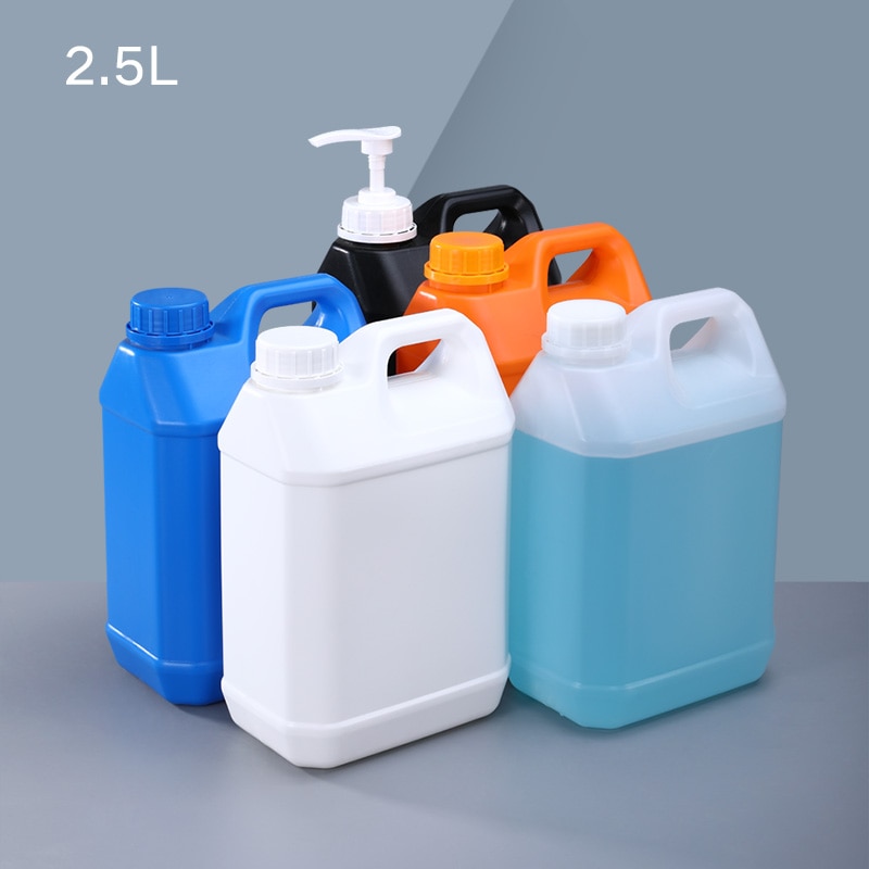 Dicht 2,5 liter HDPE kunststoff Behälter Lebensmittel Klasse flüssigkeit jerry können Verdicken Leere Desinfektionsmittel Fass 1Stck
