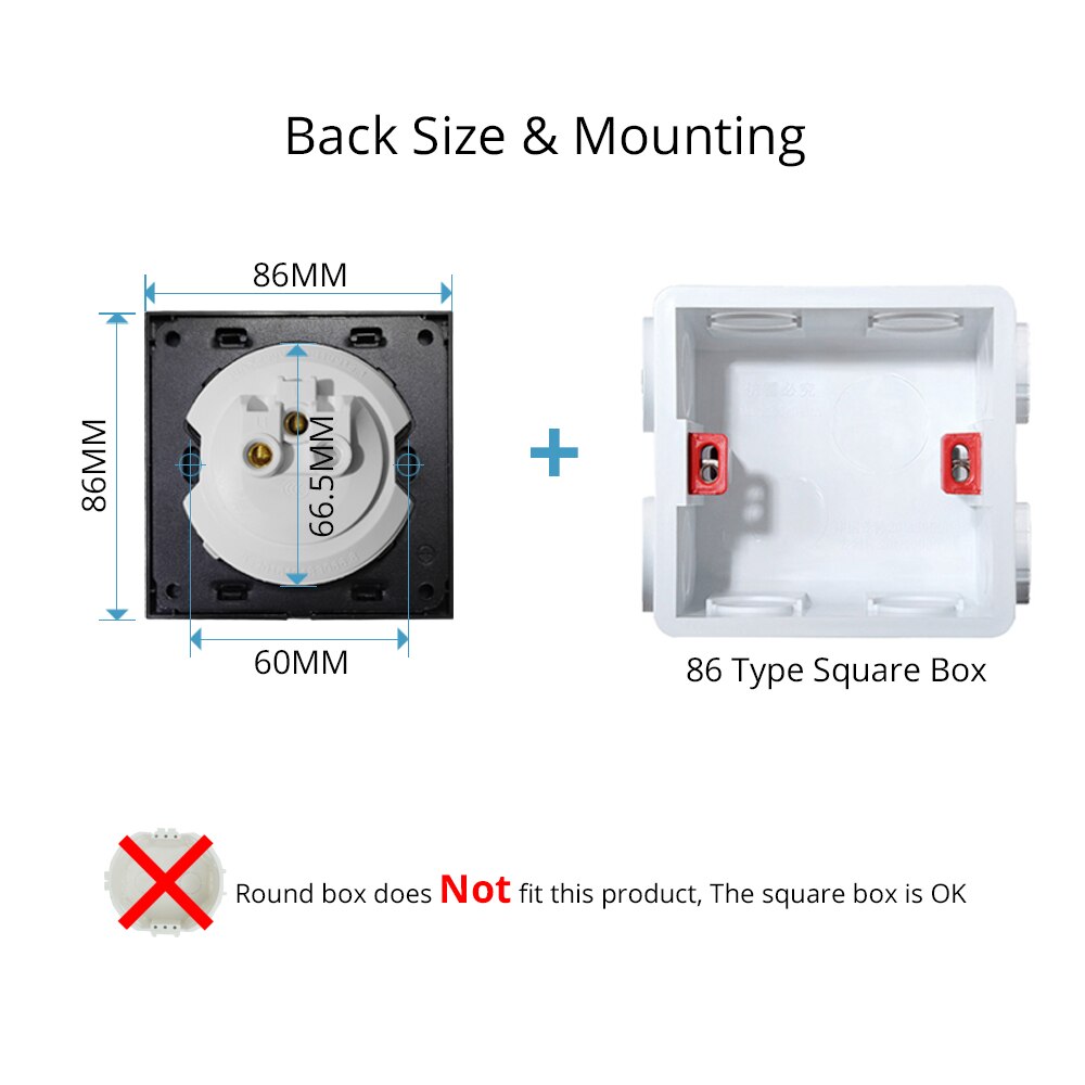 Wallpad  s6 katt 6 dobbelt Dobbel  rj45 internett ethernet pc data veggkontakt børstet pc plast