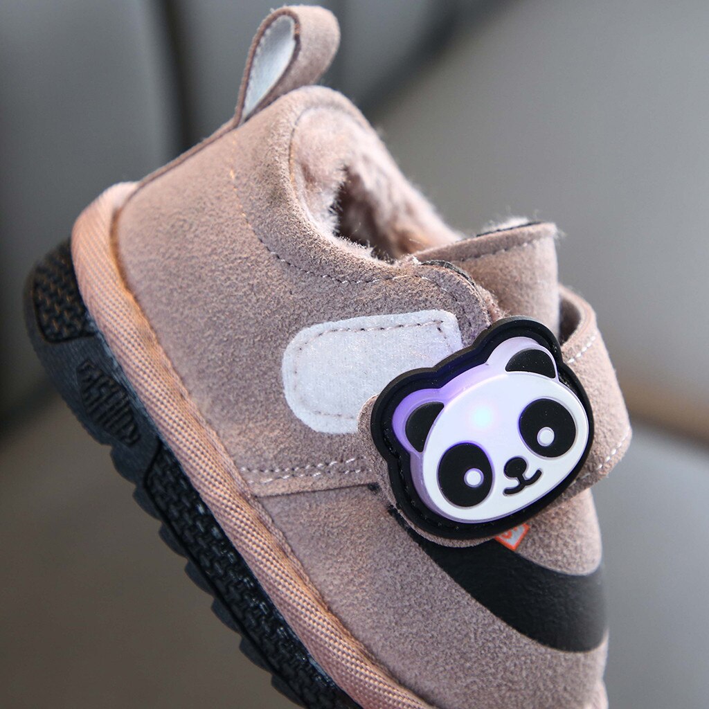 Baby Meisjes Jongens LED Schoenen Laarzen Baby Winter Leuke Cartoon Licht Sportschoenen Laarzen Lichtgevende Warme Sneakers schoenen kinderen