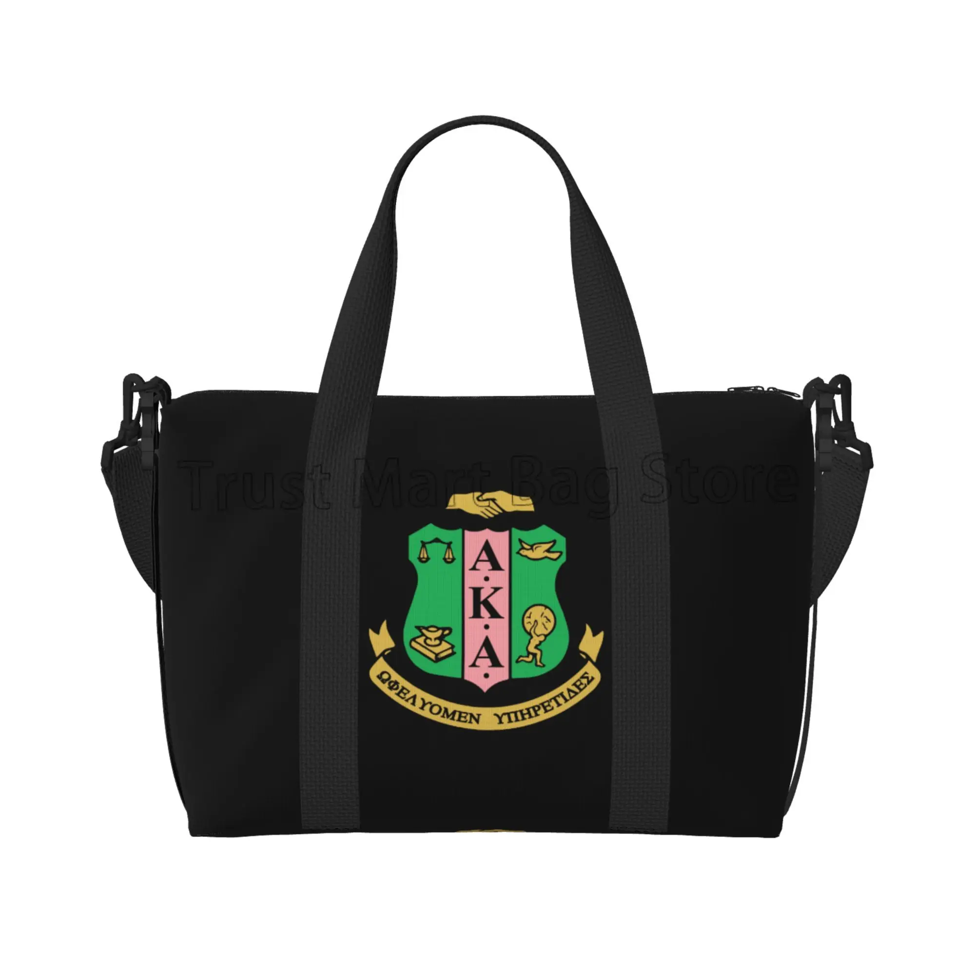 AKA Sorority Print Handreistas Sportvissen Gym Yoga Bagage Draagtas Multifunctionele waterdichte weekendtassen voor dames en heren: Blauw