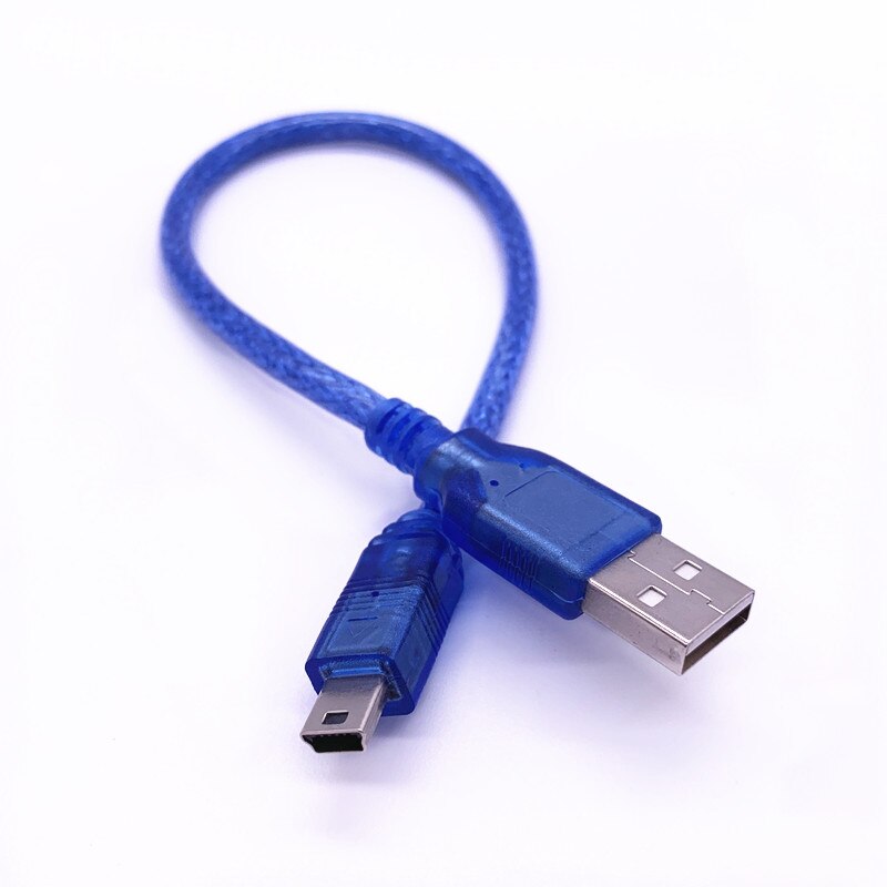 Blu Breve USB 2.0 A Maschio A Mini 5 Spille B di Dati Cavo di Carico del cavo Adattatore 30 centimetri