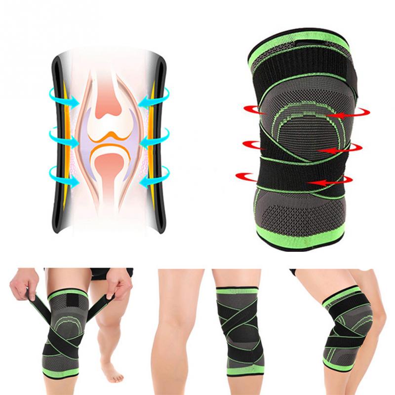 Knæstøtte sportsbeskyttende knæpude åndbar bandage knæbøjle til basketball tennis cykling kompression pad