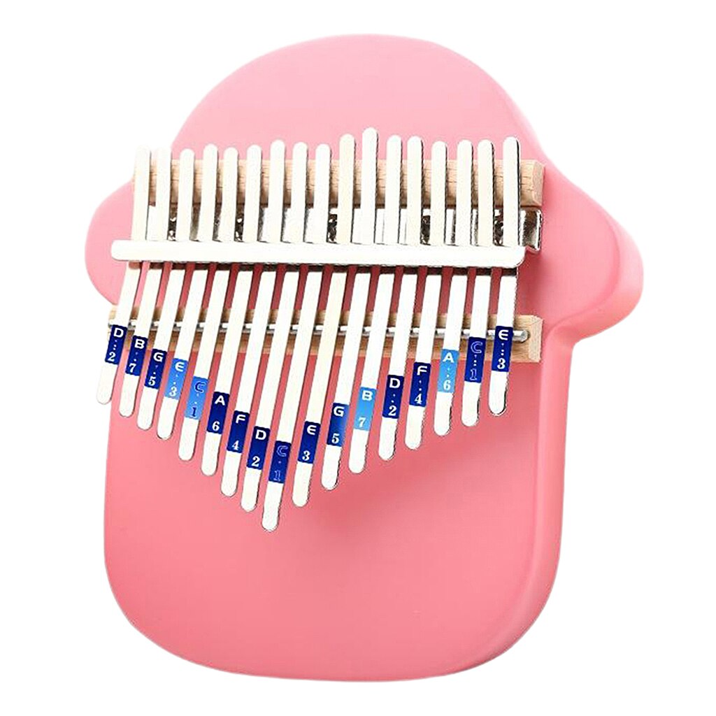 17 Toetsen Kalimba Vinger Musical Draagbare Duim Piano Mbira Instrument Duim Harp Piano Paddestoel Gecko Kalimba: Pink Mushroom