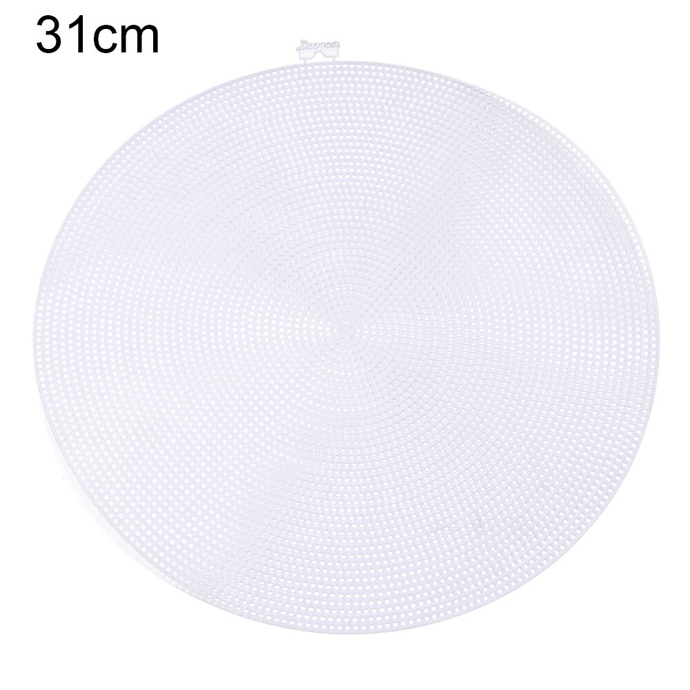 Round Grid Board for Weaving Bag Plastic Knitting Helper Knit Sheet Easy Knitting Accessories DIY Hand Bag White Net Cover: 31cm