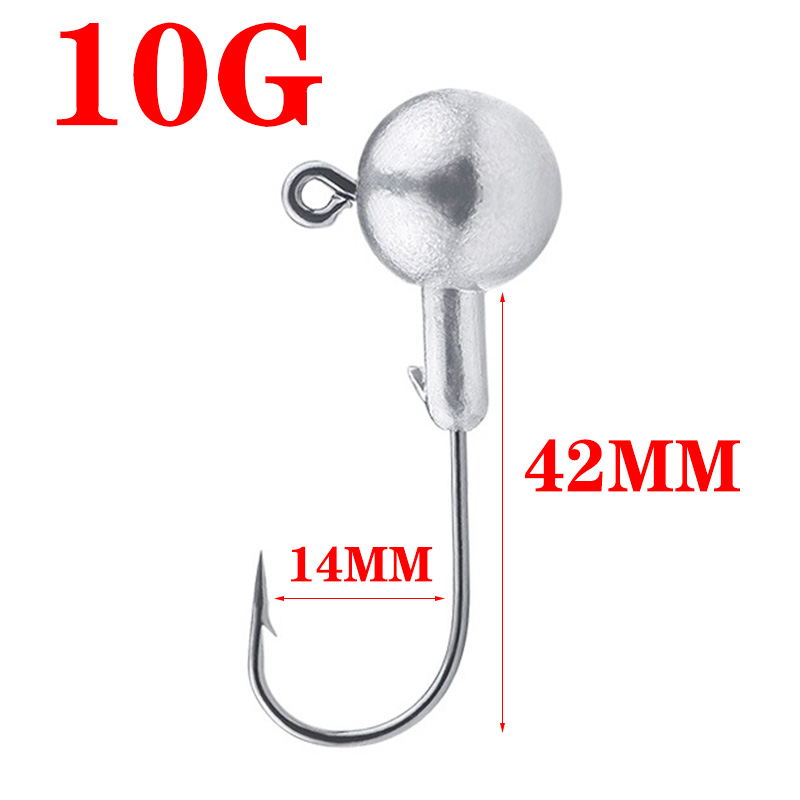 5 Stks/partij Crank Jig Hoofd Haken 3.5G 5G 7G 10G 14G Vissen Haak Lood Jig lokken Harde Aas Zachte Worm Visgerei Accessoires