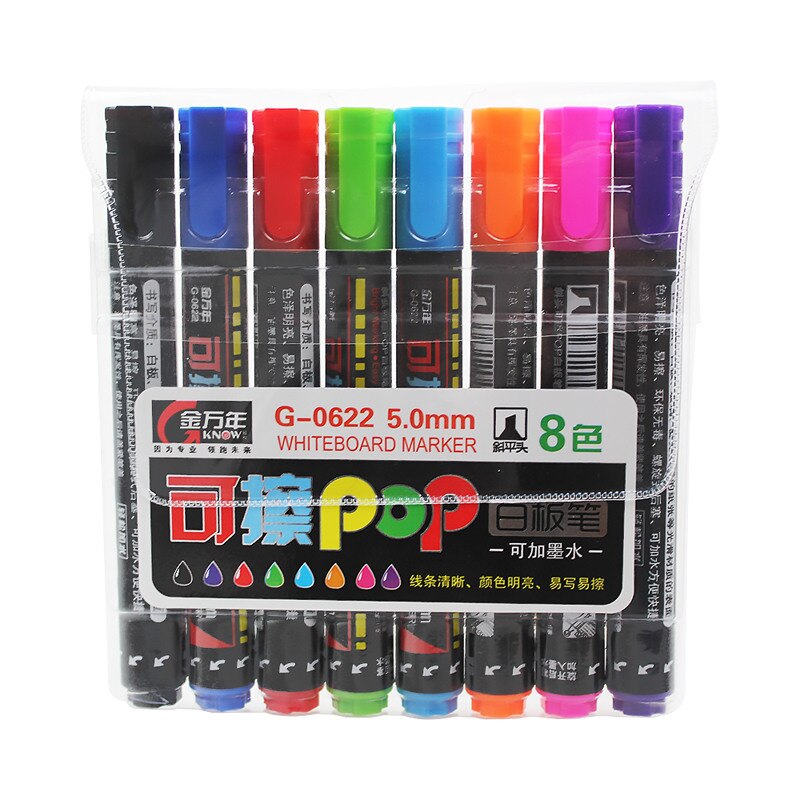 KNOW POP Art Marker 8 Colors/Set 5 mm Repeated Filling Ink Marker Set Best For Manga Poster Advertising Supplies: Default Title