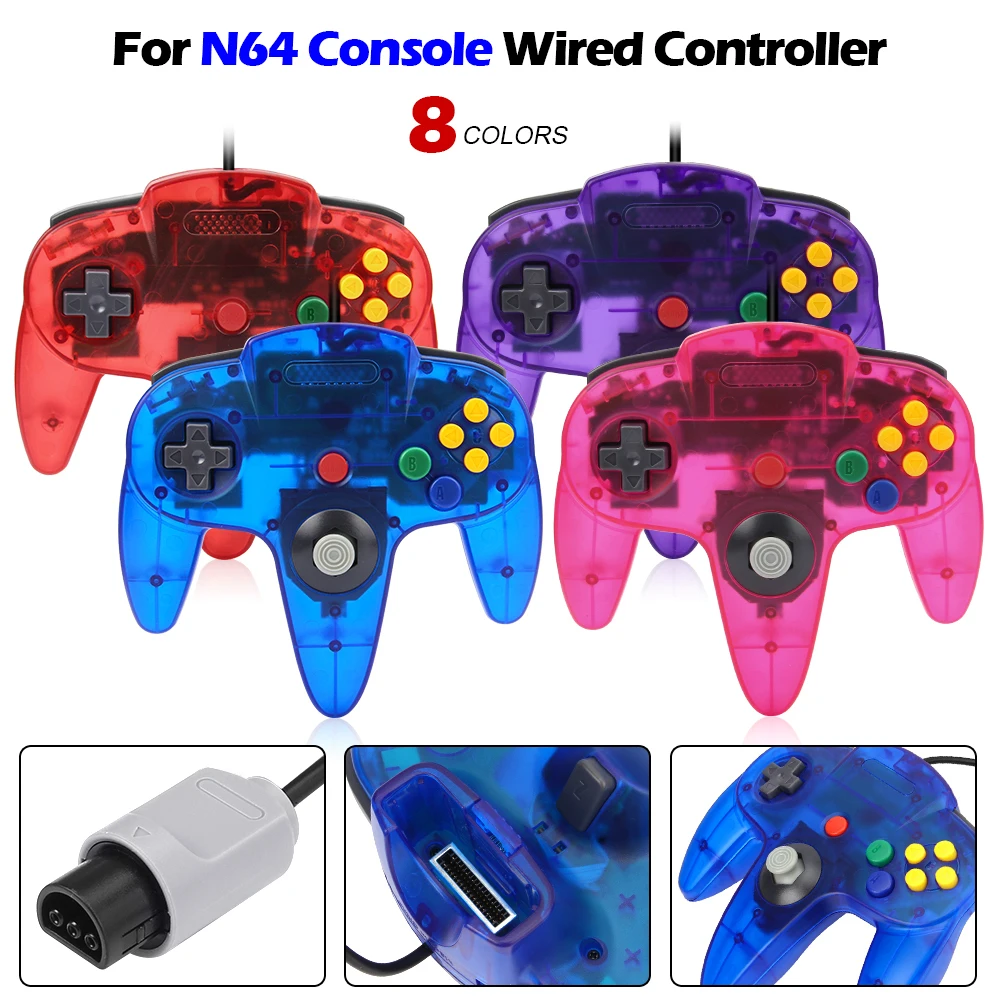 For N64 Controller Classic Wired Remote Control Gamepad Gaming Joystick Retro Video Game System For N64 Console Joypads
