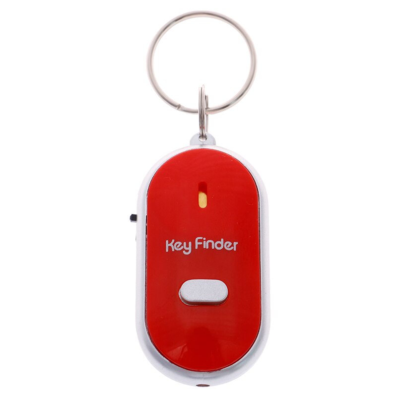 Mini Anti-lost Whistle Key Finder Flashing Beeping Remote Kids Key Bag Wallet Locators Child Alarm Reminder: Red