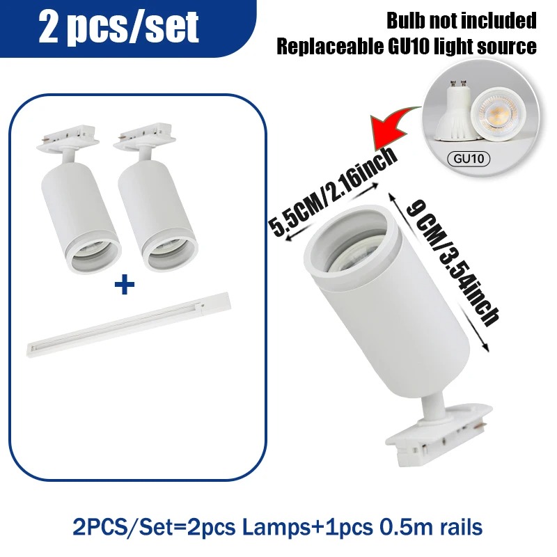 Rumindretning  gu10 -skinne led-lampe til husholdningsapparater køkkenspotlight tøjbutik skinnesæt loftspotlights