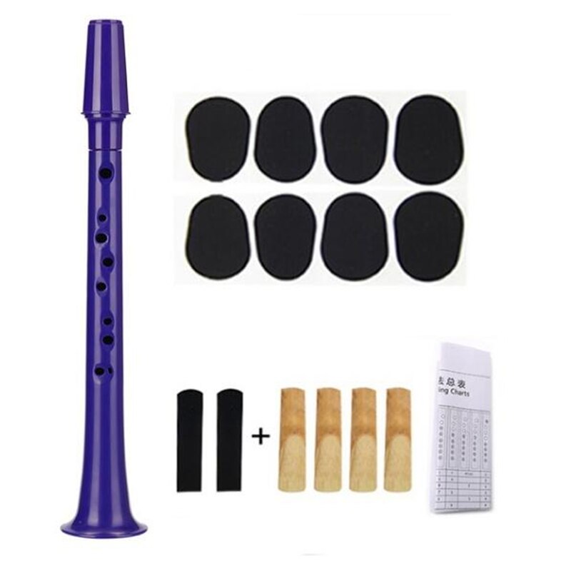 Mini Pocket Saxofoon Draagbare Effen Saxofoon Kleine Saxofoon Met Sax Rieten Draagtas Tand Pasta 'S Voor Beginners: Paars