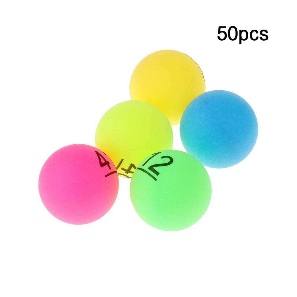 50pcs Colorful Number Table Tennis Ball Ping Pong Balls Training Lottery Game