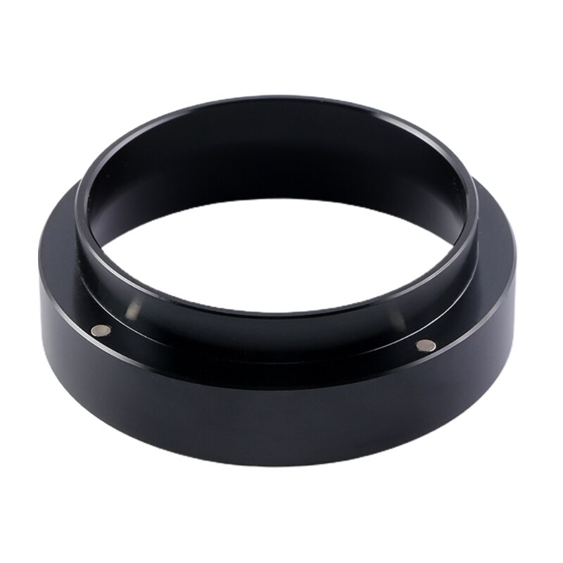 Anello di dosaggio per caffè caffè espresso imbuto dosatore caffè in acciaio inossidabile per uso macchina da caffè: nero / 53mm