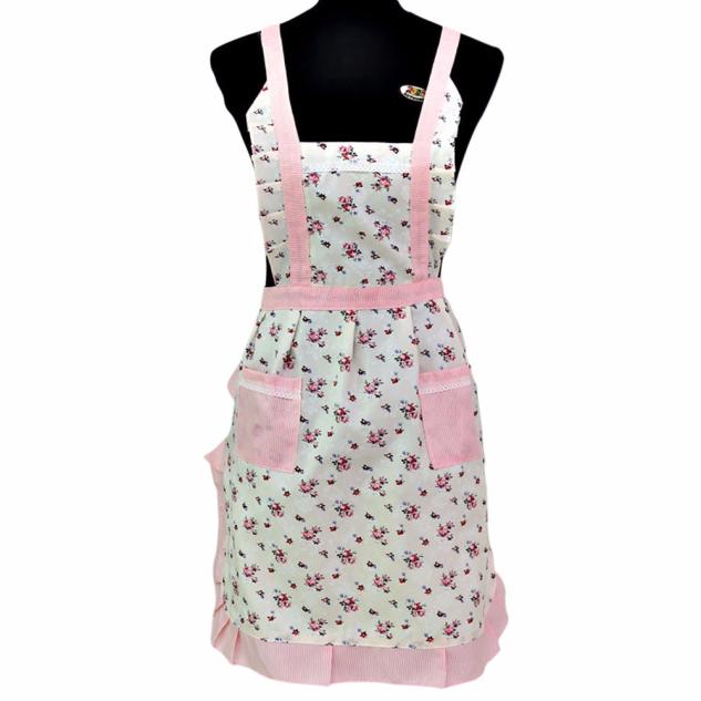 Delantal de tela Floral para mujer, para restaurante casa Cocina Barbacoa con bolsillo, babero de cintura, delantal para mujer #45