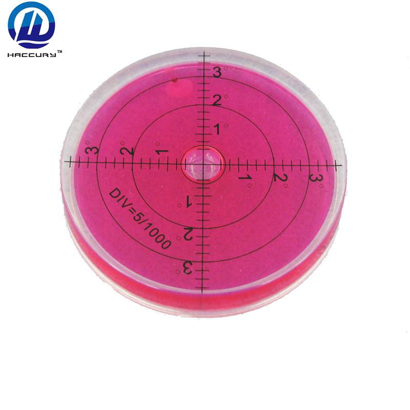 Haccury 66*10 mmhøj nøjagtighed hældningsmåler rundt vaterpas plast cirkulært vandret instrument konstruktionsmaskiner niveau: Rød