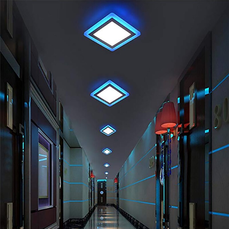 Dobbeltfarvet led-panellampe 6w 9w 16w 24w rundt firkantet panel led-loftlampe indendørs forsænket downlight til boligindretningslamper