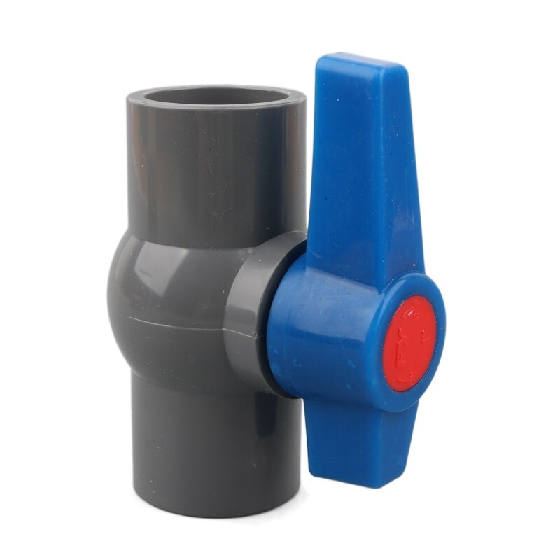 1Pc 20 25 32 40 50Mm Pvc Kogelkraan Waterleiding Kogelkraan Tuin Irrigatie Aquarium Fish Tank pvc Buis Valve: ID 20mm / Grey