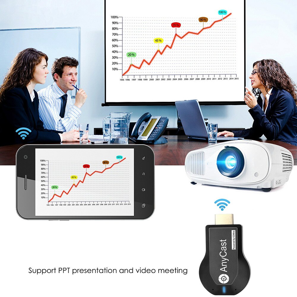 Anycast M2 Plus TV Stick Wifi Display Receiver Dongle For DLNA Miracast Airplay Airmirror Mirascreen Mirroring Screen HDMI 1080