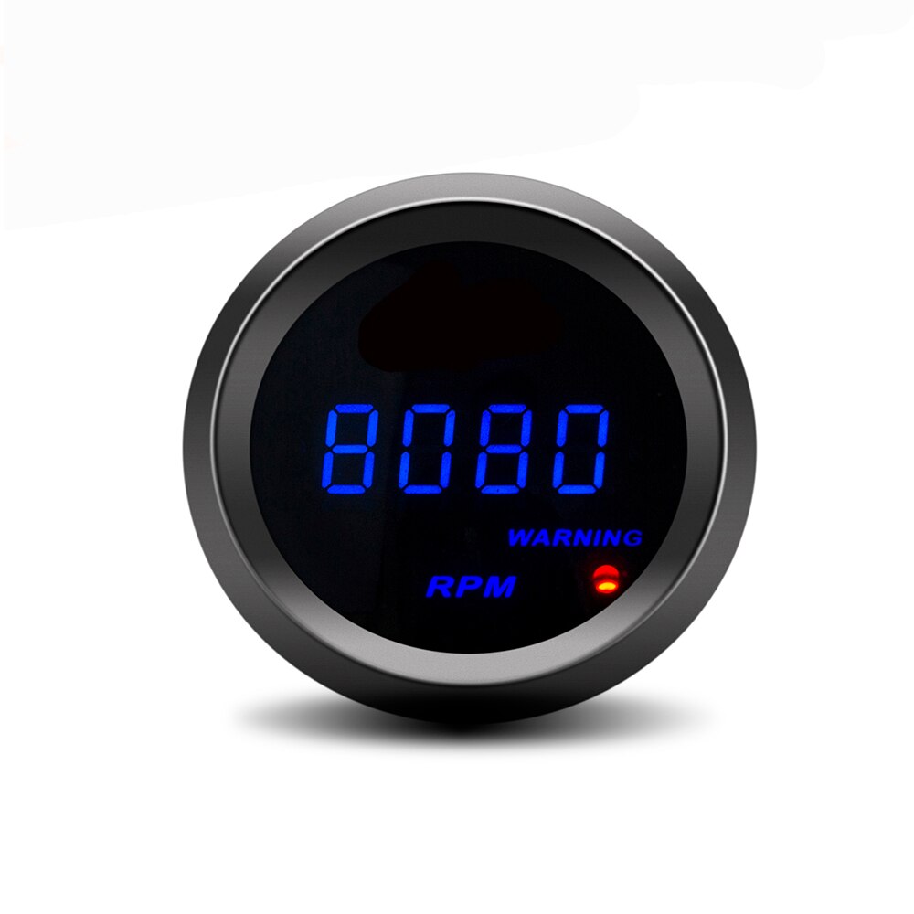 2 "52mm Auto Digitale Tachometer RPM Gauge Blauwe Led Auto Meter LED Display Auto Digitale Toerenteller Rpm gauge Meter Voor Auto: Default Title