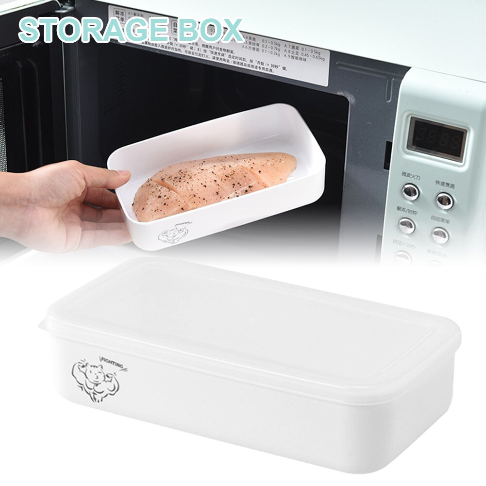 Plastic Storage Box Reusable Non-toxic Meat Food Container Organizer with Airtight Lid Freezer Microwave Oven Safe