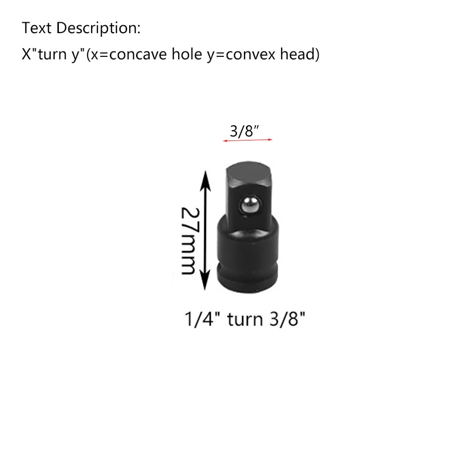 1pcs 1/2 3/4 3/8 inch Air Impact Universal Pneumatic Adaptor Converter Socket Adapter Joints Ratchet Electric Impact Wrench: Silver