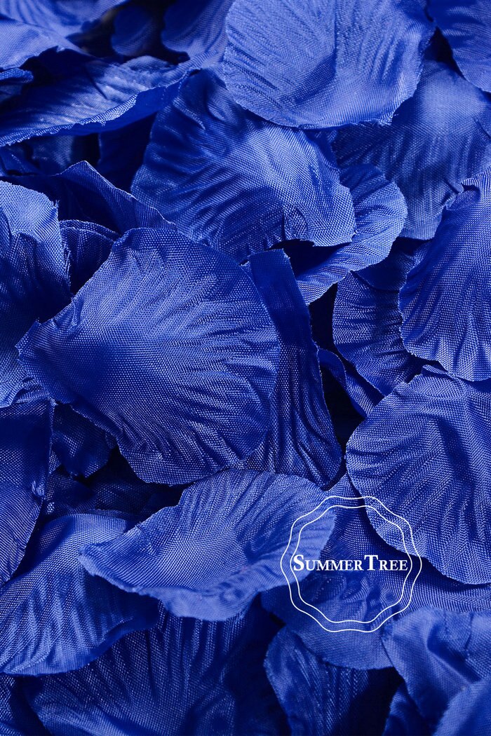 100 Stks/pak Zijden Rozenblaadjes Tafel Confetti Kunstbloem Baby Douche Ambachten Bruiloft Benodigdheden Party Kerst Venue Decor: Blue