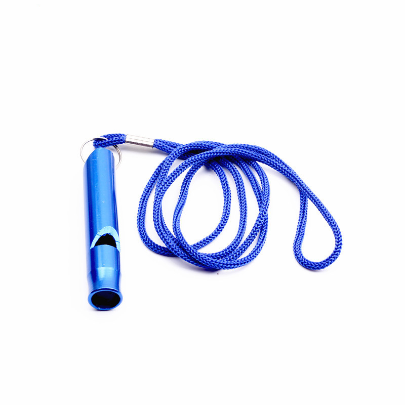 Outdoor Survival Whistle, Lifeguard Whistle, Aluminum Alloy Survival Whistle, Referee Whistle with Rope, Children's Whistle