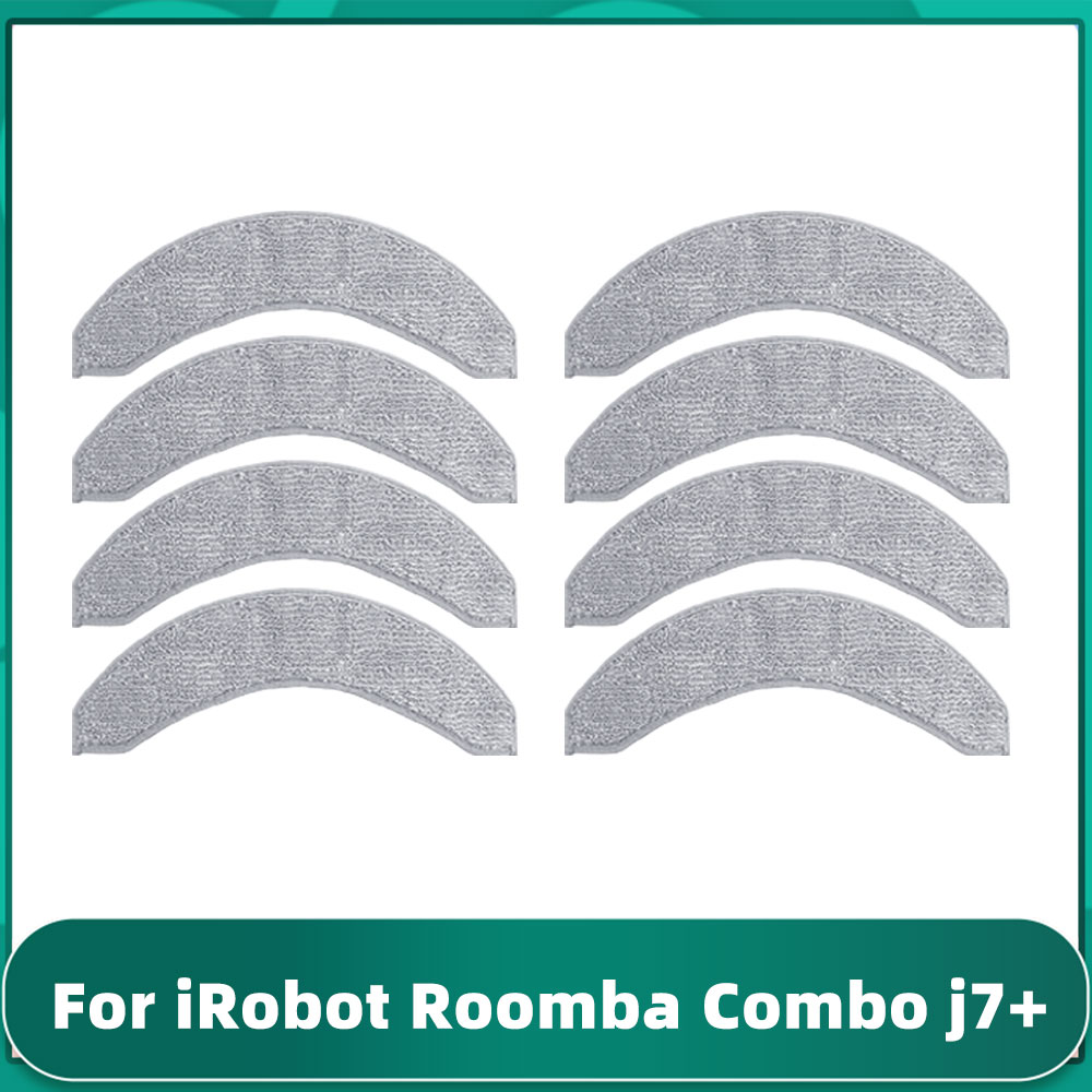 Kompatybilny z ( iRobot Romba Combo j7+ / j9+ / 10 Max ) Wałek, szczotka boczna, worek na kurz, mop, części zamienne i akcesoria do odkurzaczy robotów.: WHITE