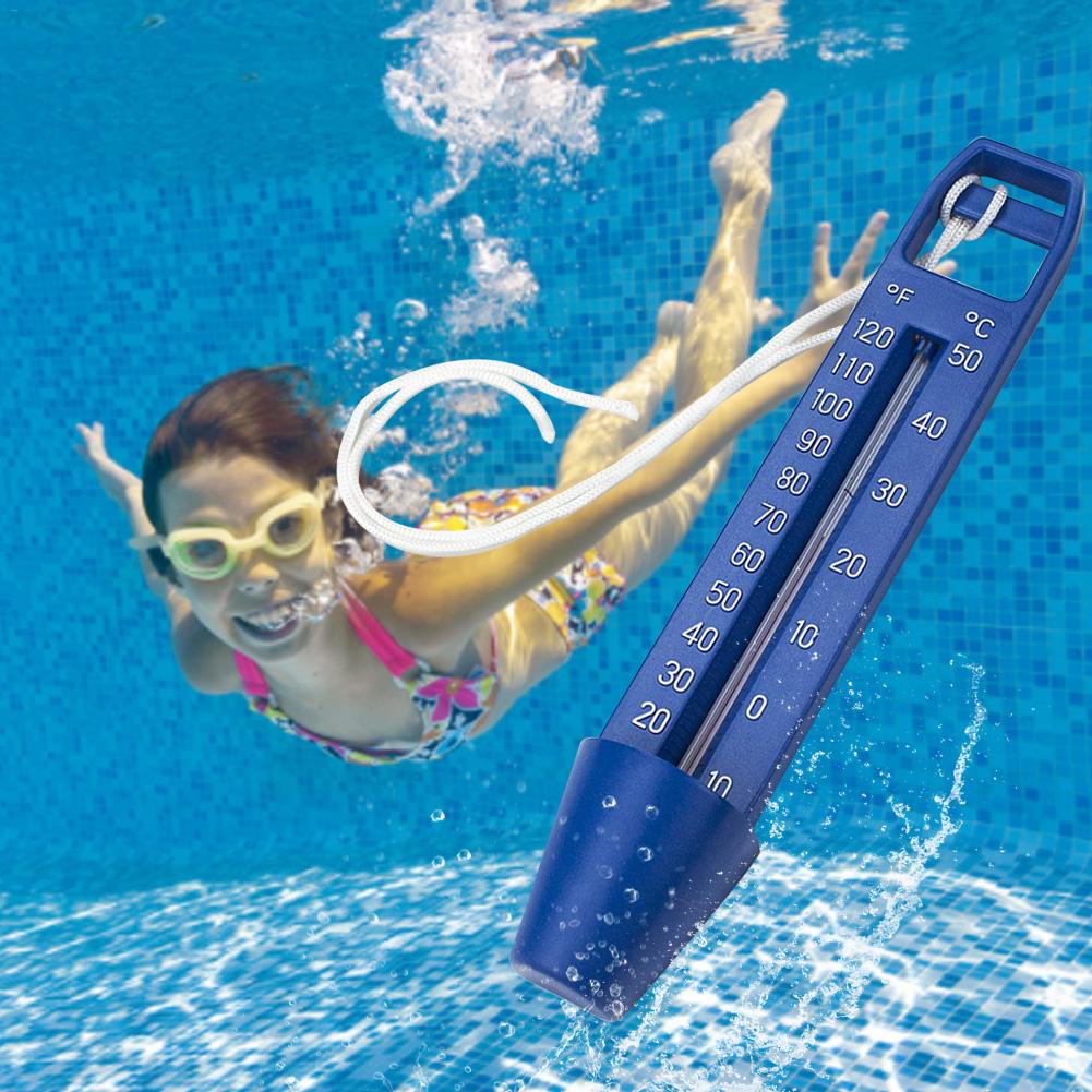 Zwembad Of Spa Pocket Thermometer, Zwembad Supply Scoop Zwembad Thermometer Met Jumbo Te Lezen Temperatuur Display Blauw