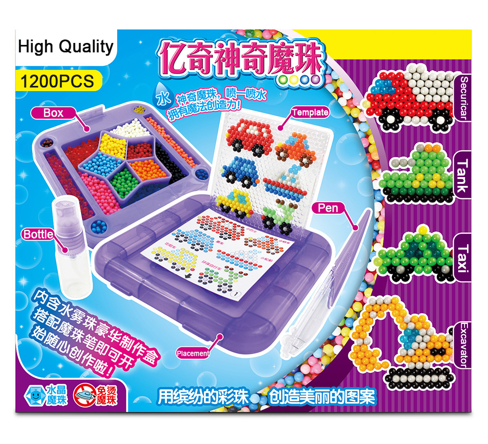 Eaki 3D Magic Sticky Kids Kralen Puzzel Speelgoed Aqua Set Kralen Educatief Diy Ambachten Voor Meisje