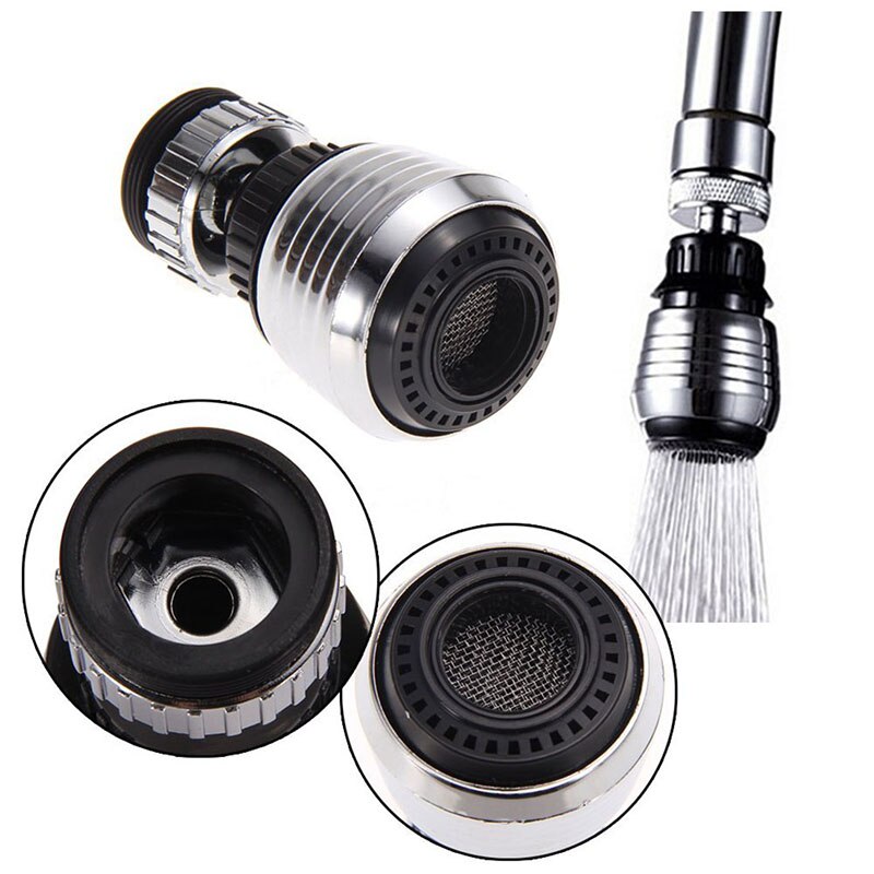 Keuken douchekop Sprinkler nozzle diffuser waterbesparende druk verhogen 360 graden gedraaid met filter