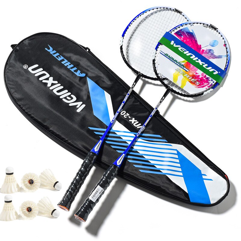 Badminton Racket Set Training Game 2 Pcs Of Badminton Racket With Racket Bag And 6 Badminton -40