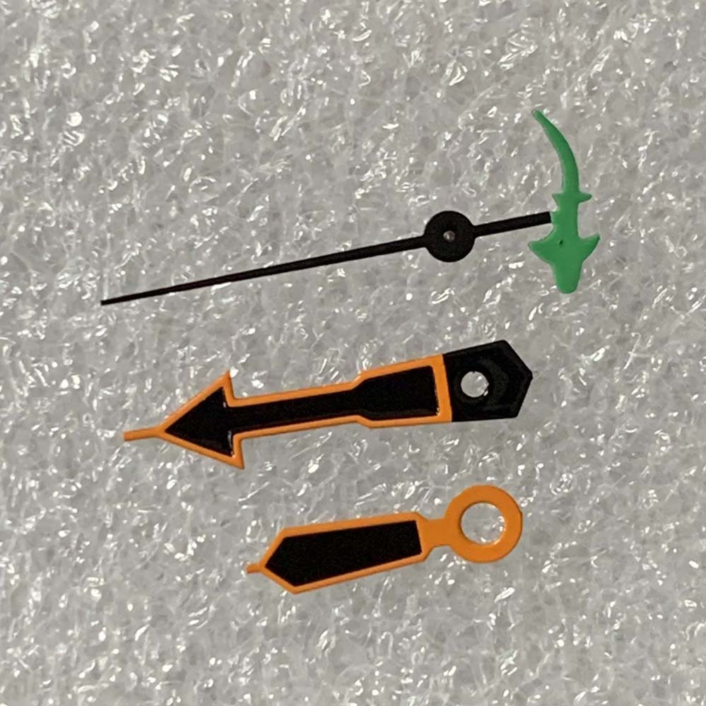 Orange Uhr Hände mit Schildkröte/Fisch/Dreizack/rüder Zweite Nadel herren Uhr Zubehör passen NH35/NH36/4R Mechanische Bewegung: Paket 3