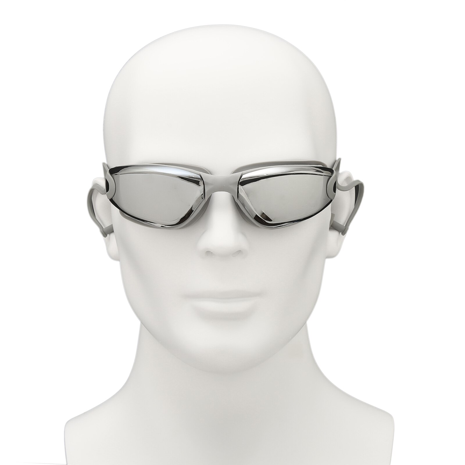 Clear Comfortabele Zwembril Met Oordopjes Uv-Anti-Fog Zwemmen Bril: Gray