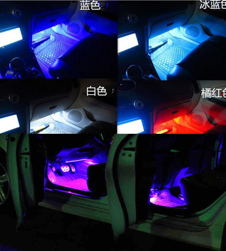 Litake 48 LEDs Kleurrijke Auto Interieur Sfeer Strip Verlichting Waterdicht Neon Strips Auto Decoratie met Afstandsbediening