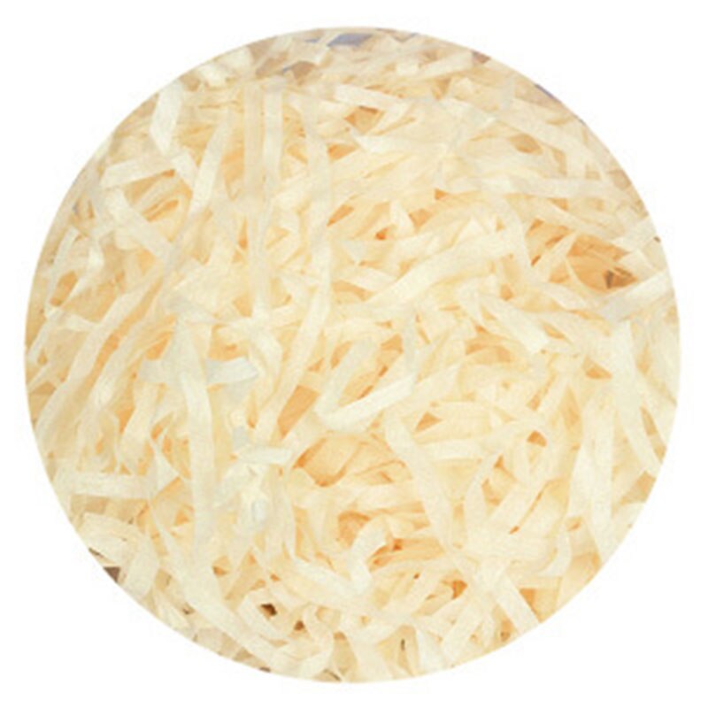 10g farverige strimlet krøllet papir raffia slikkasser gør-det-selv-boks fyldmateriale væv festemballage fyldstofindretning: Beige