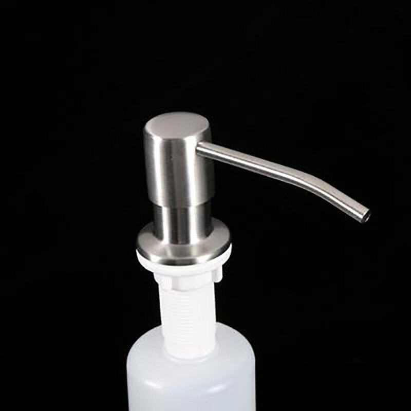 300ML Kitchen Sink Soap Dispenser Brushed Stainless Steel Soap Bottle Bathroom Manually Press Soap Bottle Kitchen Accessories