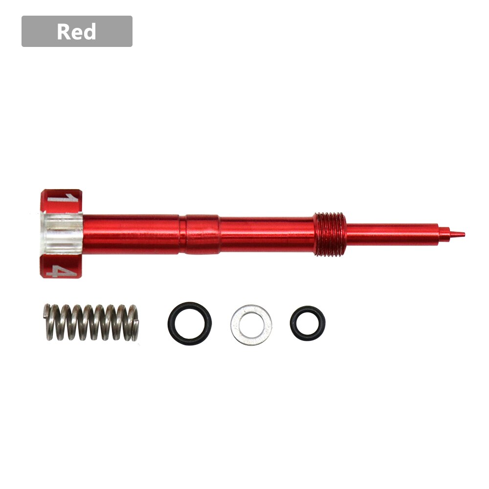 Tornillo de mezcla de combustible ZS MOTOS motocicleta fácil de ajustar ATV PWK Carb 4T moto aire FCR tornillo de carburador: Rojo