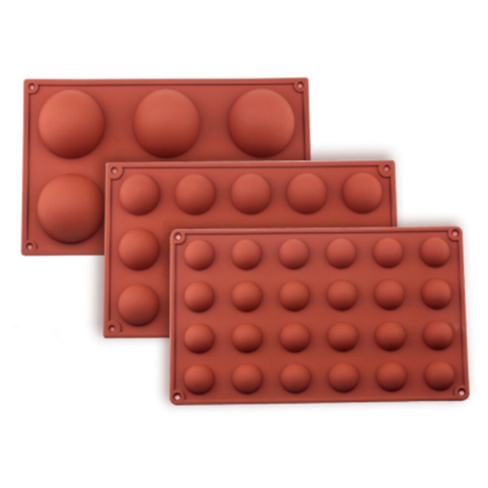 Mezza sfera sfera stampo in silicone torta rotonda cioccolato pasticceria Bakeware stampino budino gelatina sapone Pannello caramelle stampi da forno cucina