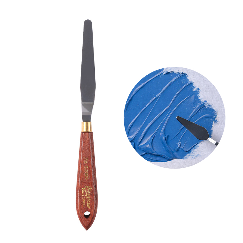 Espátula de artista, cuchillo de paleta, juego de cuchillos de pintura, raspador de mezcla de pintura, cuchillo de paleta de acero inoxidable, espátula artística de pintura: naranja