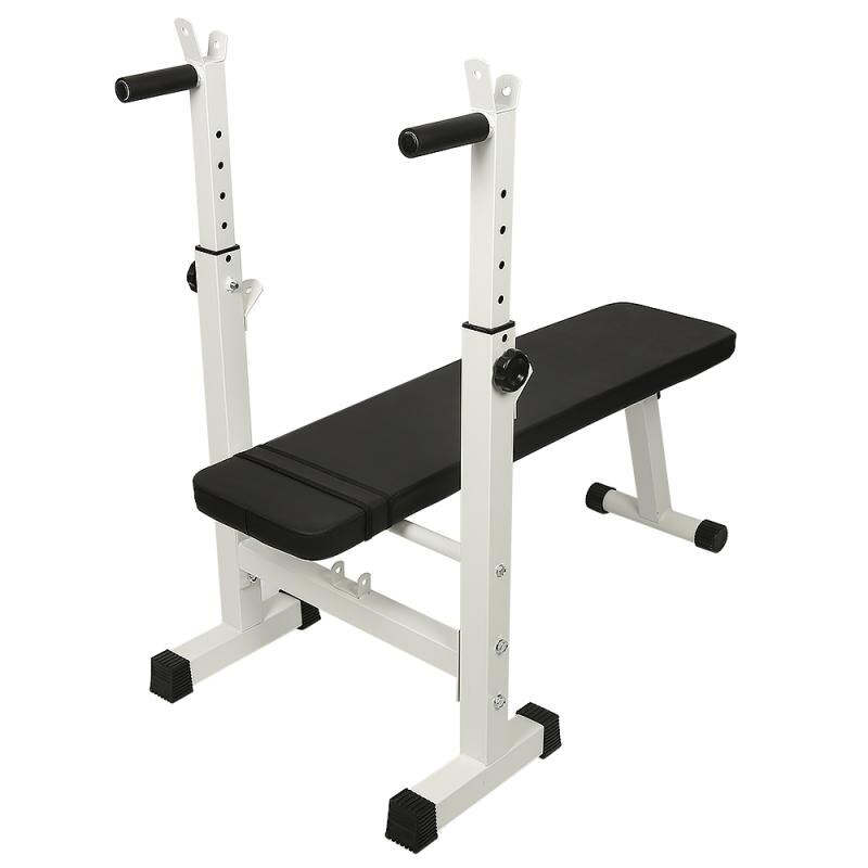 Weight Bench Adjustable Folding Weight Bench Hyperextension 2 In 1 Anti-argento Household Barbell Fitness Equipment HWC: white