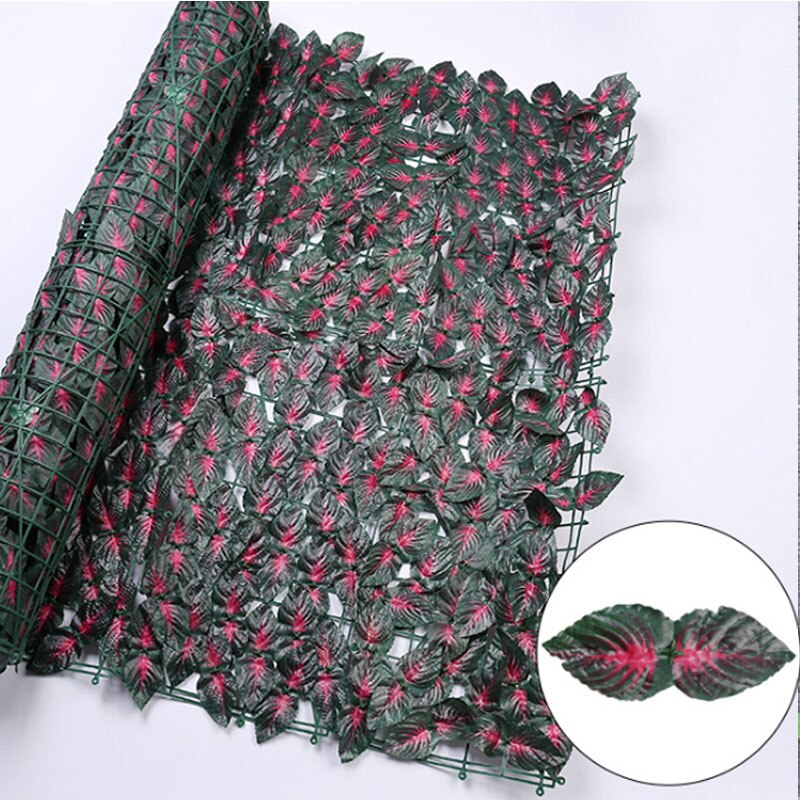 Green Artificial Leaf Screening Roll UV Fade Protected Privacy Wall Landscaping Garden Fence Balcony Fence Wall Screen Roll: D Style M