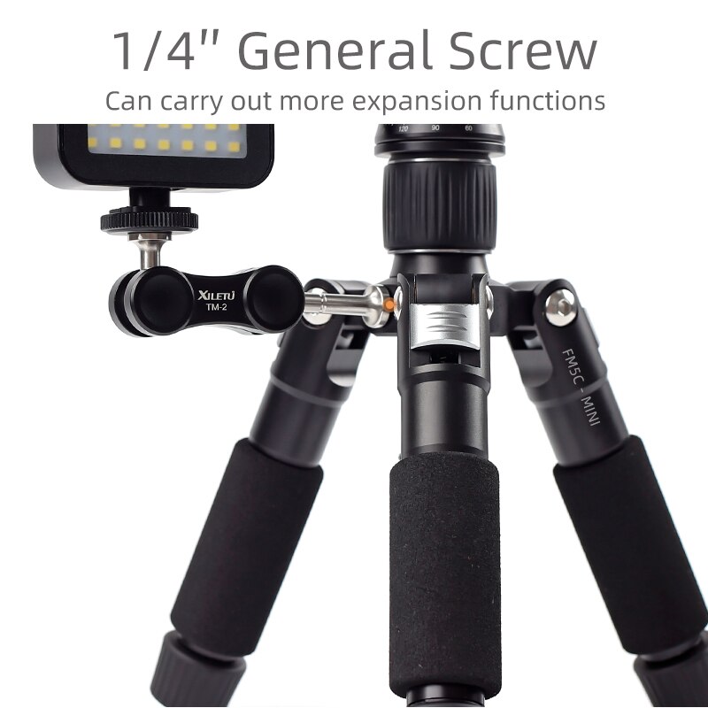 Xiletu FM5C-MINI Aluminium Stabiel Tafelblad Desktop Statief &amp; Ball Head Voor Digitale Camera Mirrorless Camera Smart Phone